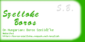 szelloke boros business card